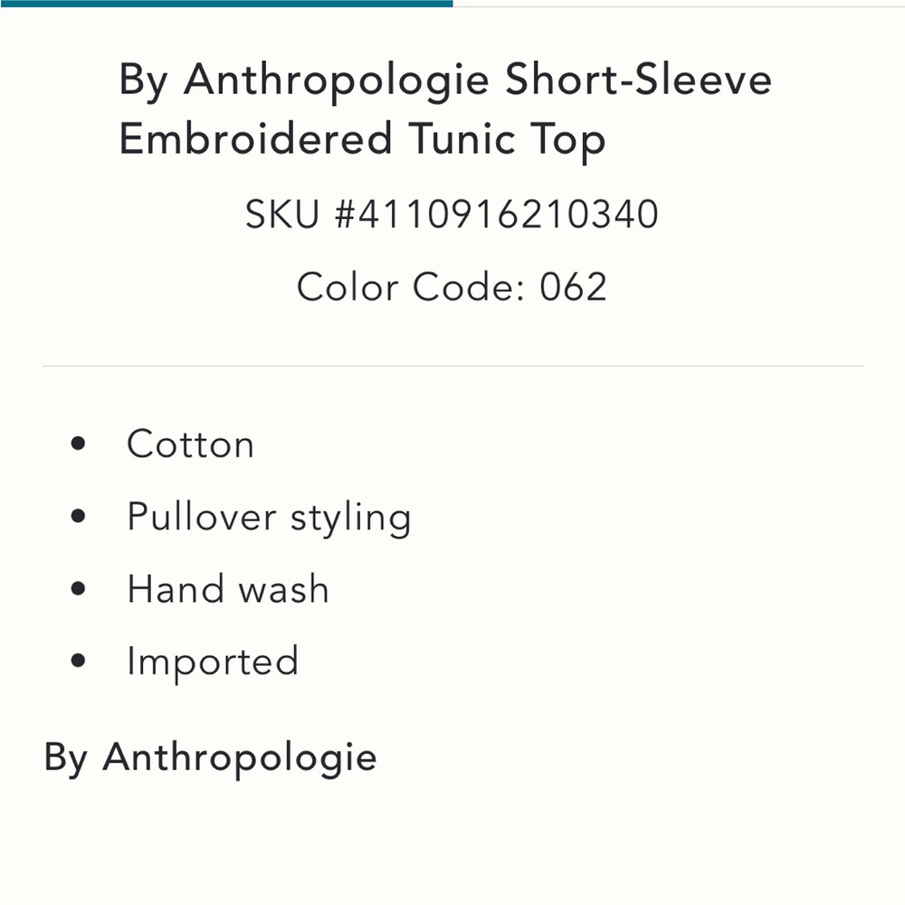 Anthropologie Multicolor Embroidered Tunic Oversized Blouse - Size M - NWOT - Picture 12 of 12